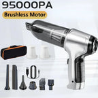 SUITU UltraGrip 95000PA Wireless Handheld Car Vacuum Cleaner – Pro-Grade Strong Suction Auto & Home Cleaning Robot with Child Lock