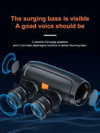 Bluetooth Speaker Dual Speaker Stereo Outdoor Tfusb Playback Fm Voice Broadcasting Portable Subwoofer 5.0 Wireless Speaker